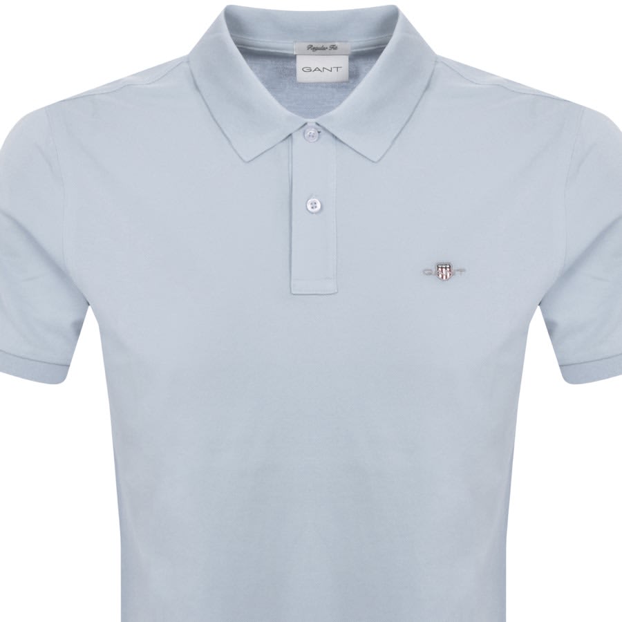 Gant Shield Pique Polo T Shirt Blue